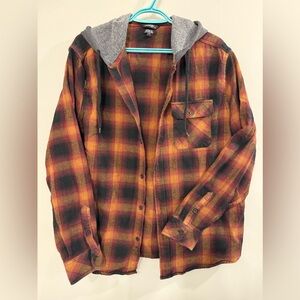 Plaid hooded sweater